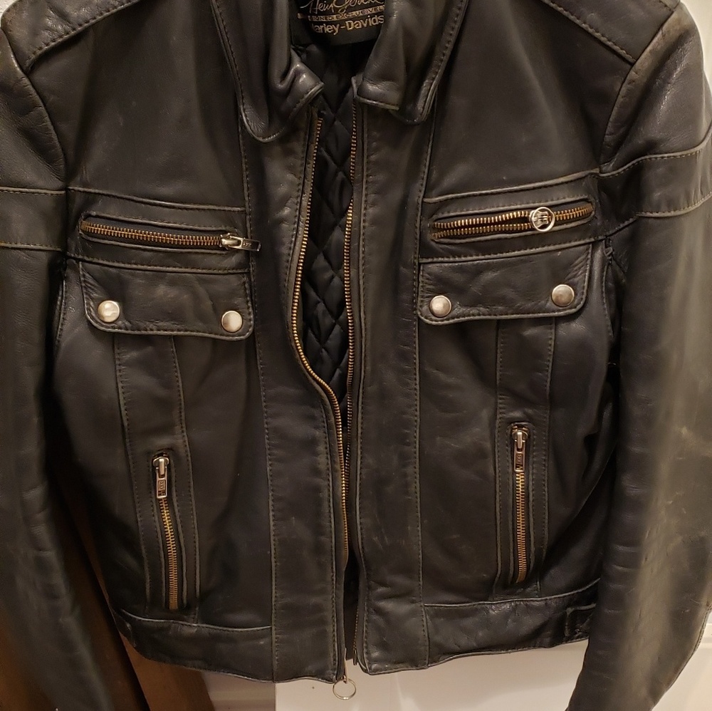 Hein Gerick leather jacket female size medium